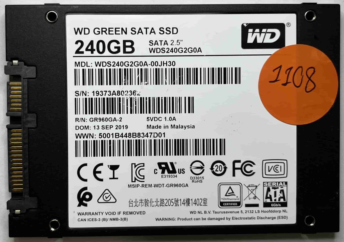 WD GREEN WDS240G2G0A-00JH30 (1108) SSD for Sale