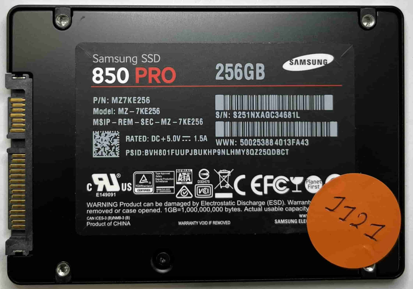 SAMSUNG MZ-7KE256 MZ7KE256 (1121) SSD for Sale