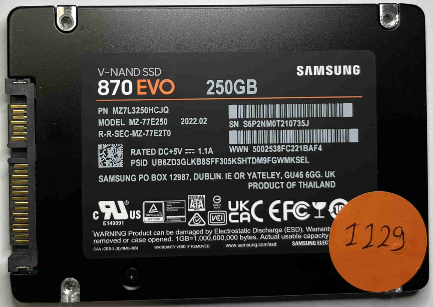 SAMSUNG MZ-77E250 MZ7L3250HCJQ (1129) SSD for Sale