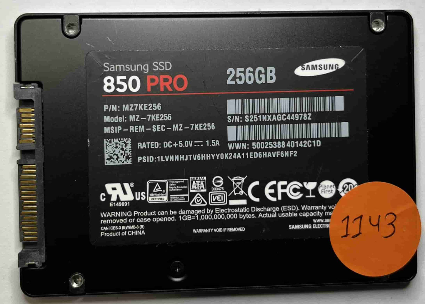 SAMSUNG MZ-7KE256 MZ7KE256 (1143) SSD for Sale