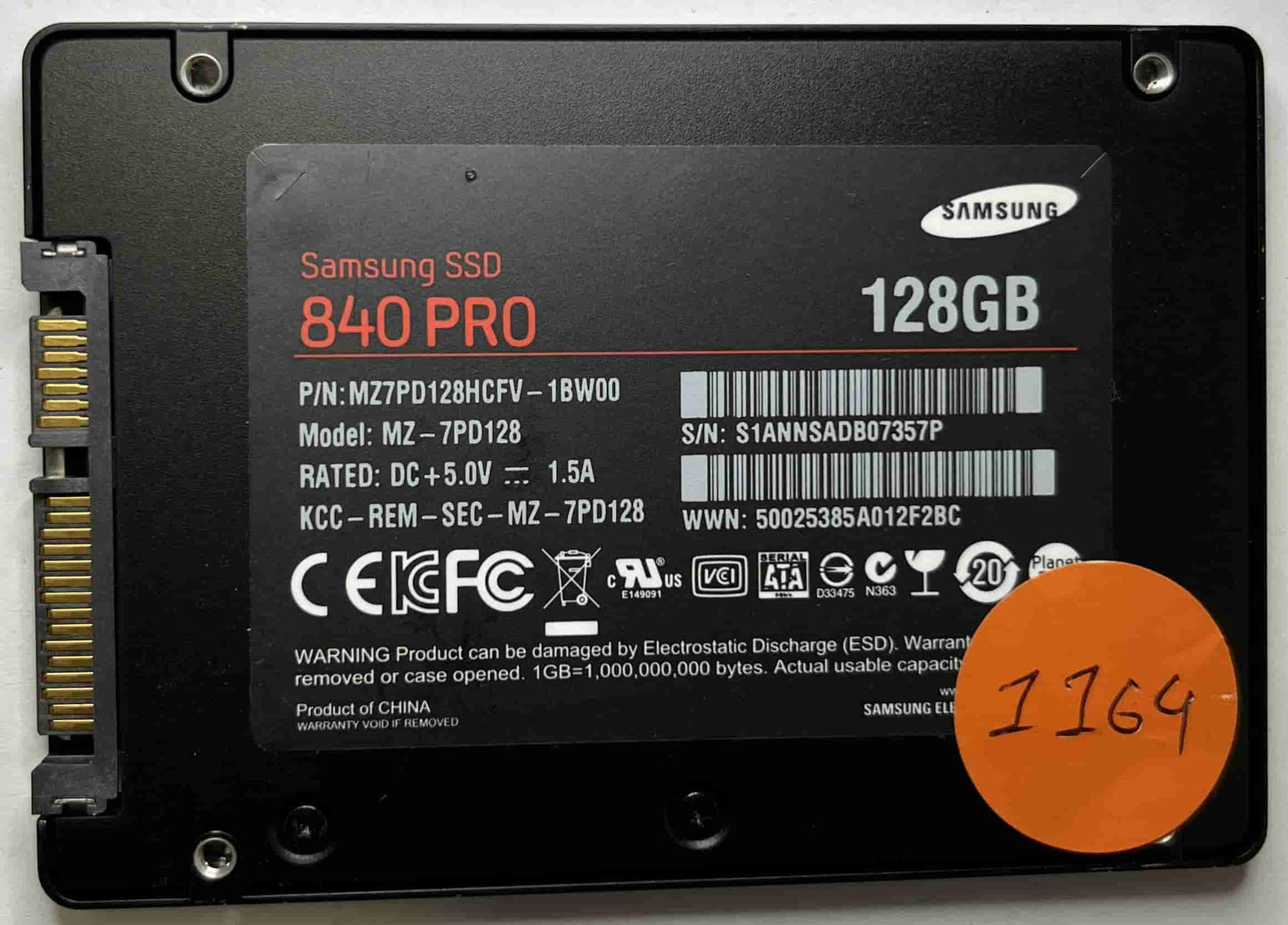 SAMSUNG MZ-7PD128 MZ7PD128HCFV-1BW00 (1164) SSD for Sale
