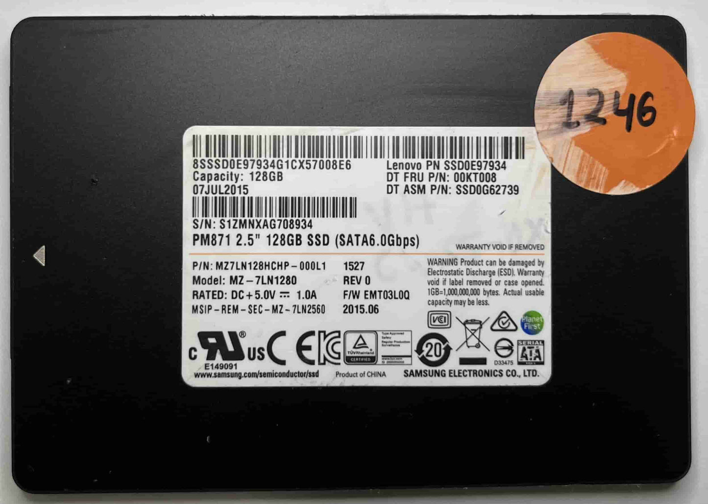 SAMSUNG MZ-7LN1280 MZ7LN128HCHP-000L1 (1246) SSD for Sale