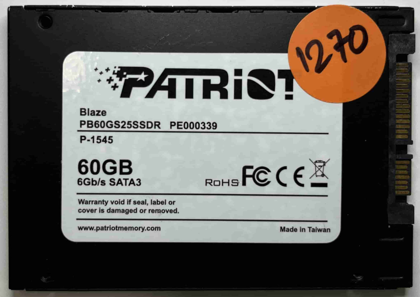 PATRIOT BLAZE PB60GS25SSDR PE000339 (1270) SSD for Sale