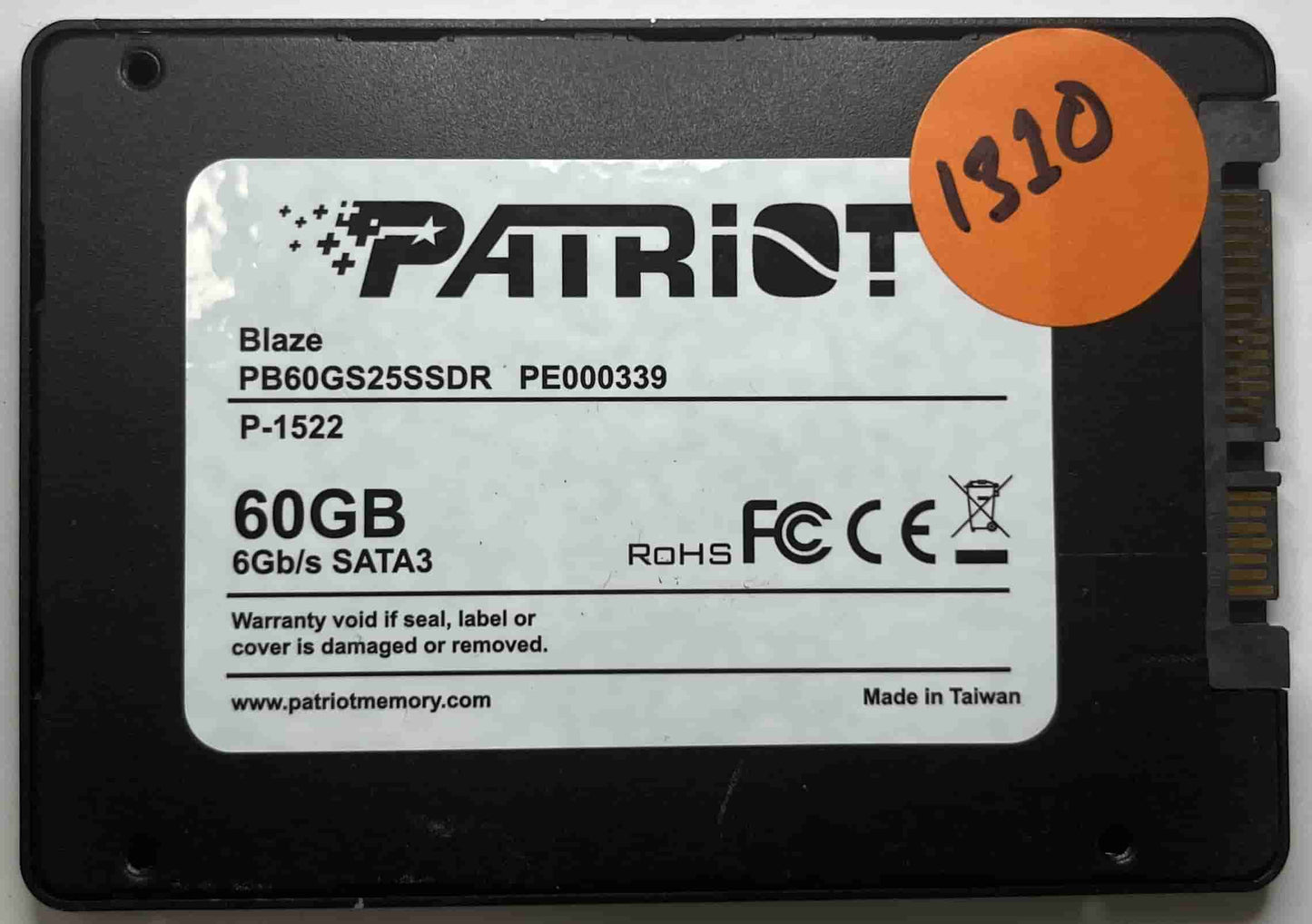 PATRIOT BLAZE PB60GS25SSDR PE000339 (1310) SSD for Sale