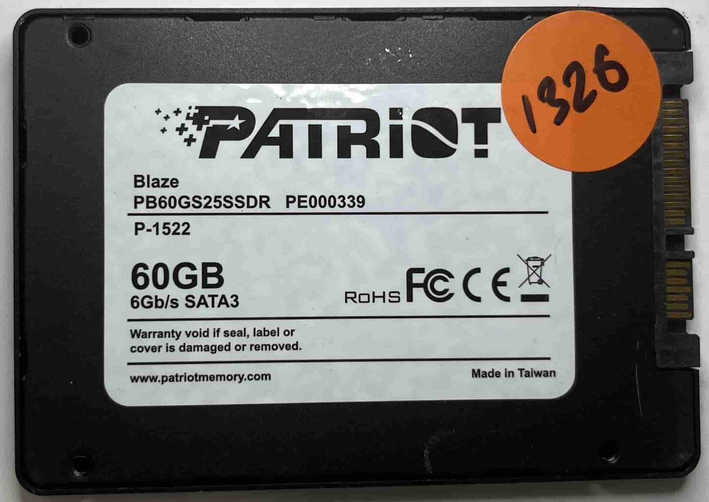 PATRIOT BLAZE PB60GS25SSDR PE000339 (1326) SSD for Sale