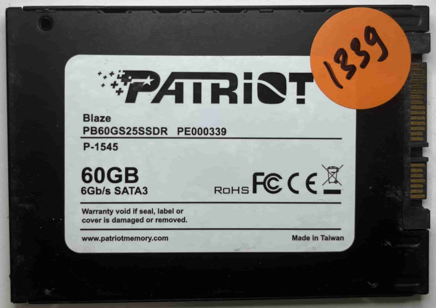 PATRIOT BLAZE PB60GS25SSDR PE000339 (1339) SSD for Sale