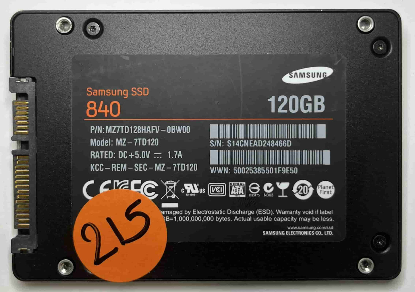 SAMSUNG MZ7TD120 MZ7TD128HAFV (215) SSD for Sale