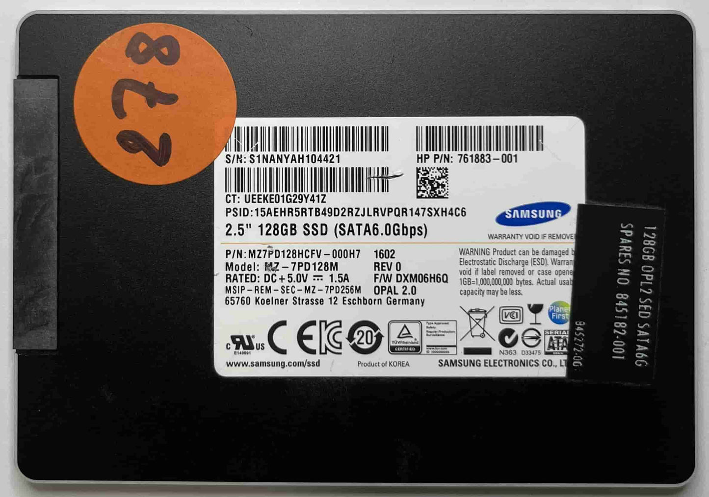 SAMSUNG MZ7PD128M MZ7PD128HCFV (278) SSD for Sale