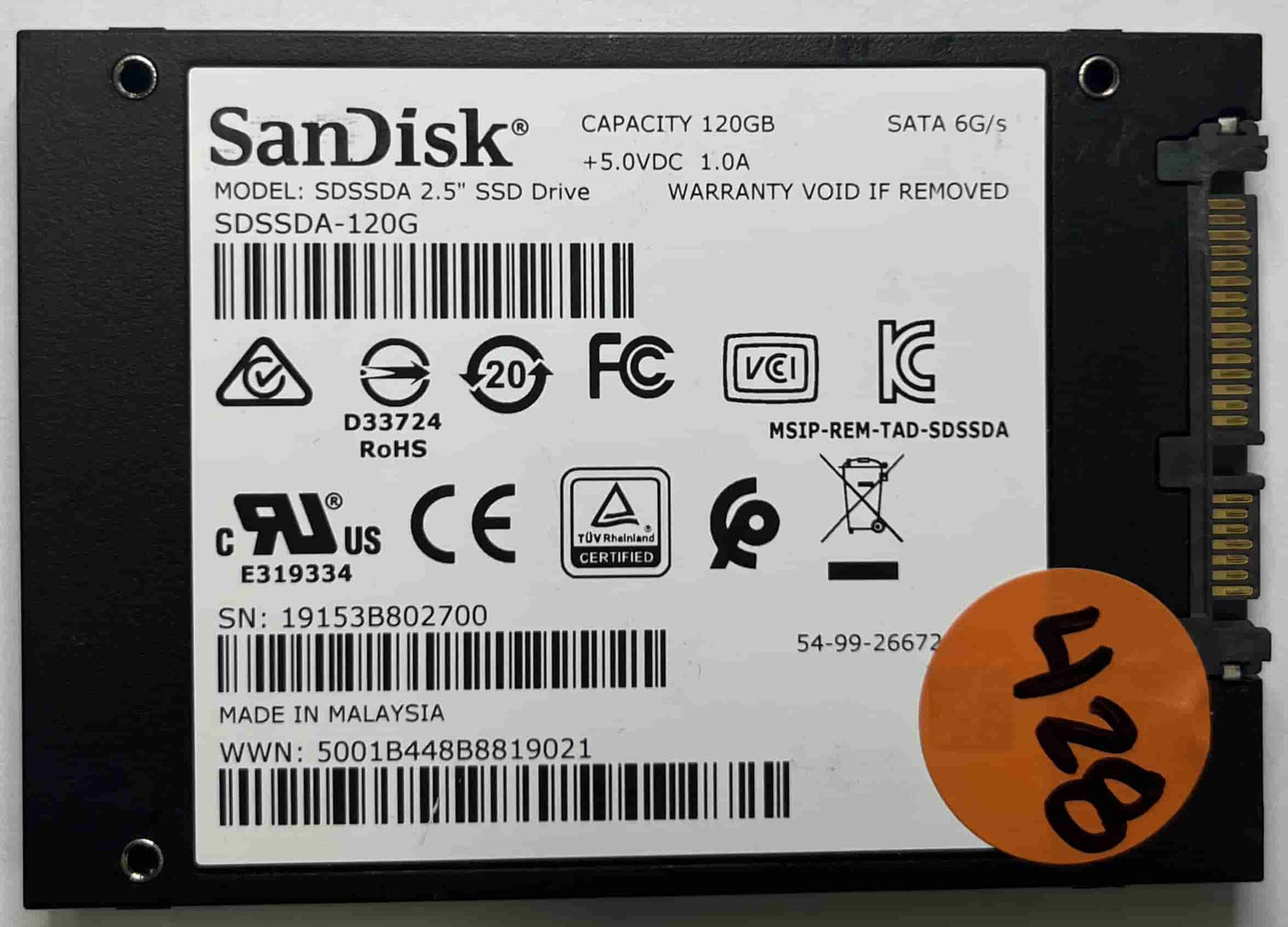 SANDISK SDSSDA-120G (428) SSD for Sale