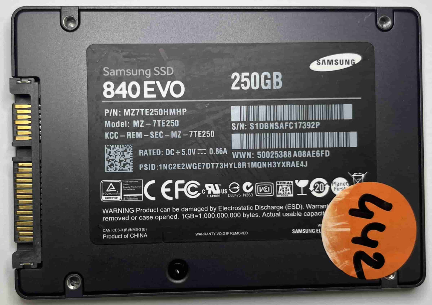SAMSUNG MZ-71E250 MZ71E250HMHP (442) SSD for Sale