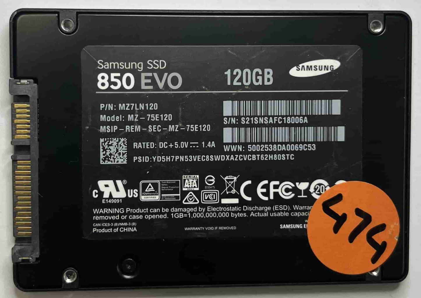 SAMSUNG MZ75E120 MZ7LN120 (474) SSD for Sale