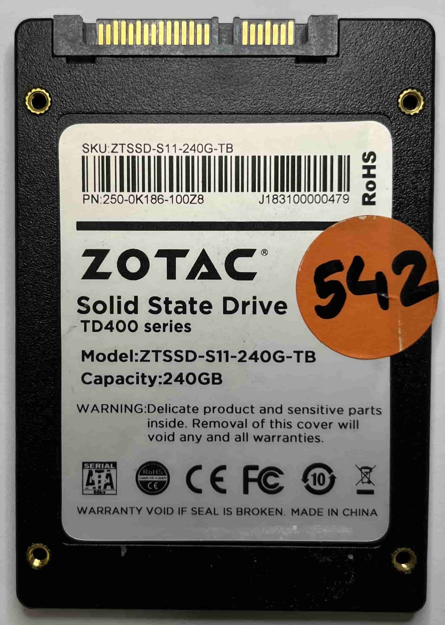 ZOTAC ZTSSD-S11-240G-TD 250-0K186-100Z8 (542) SSD for Sale