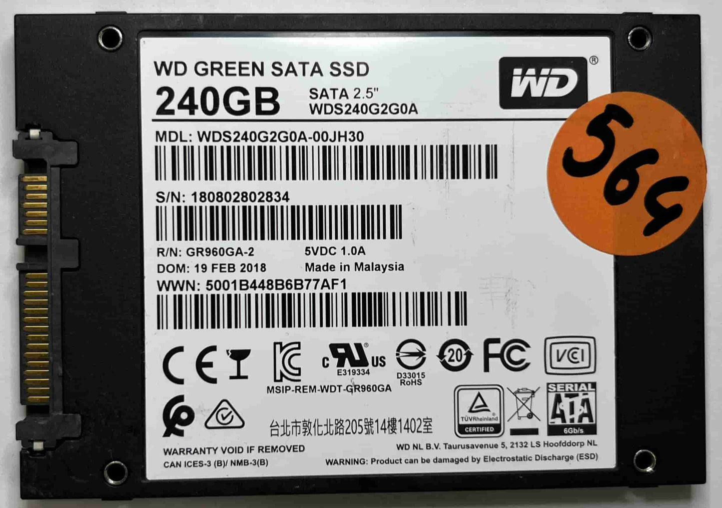 WD GREEN WDS240G2G0A-00JH30 (564) SSD for Sale