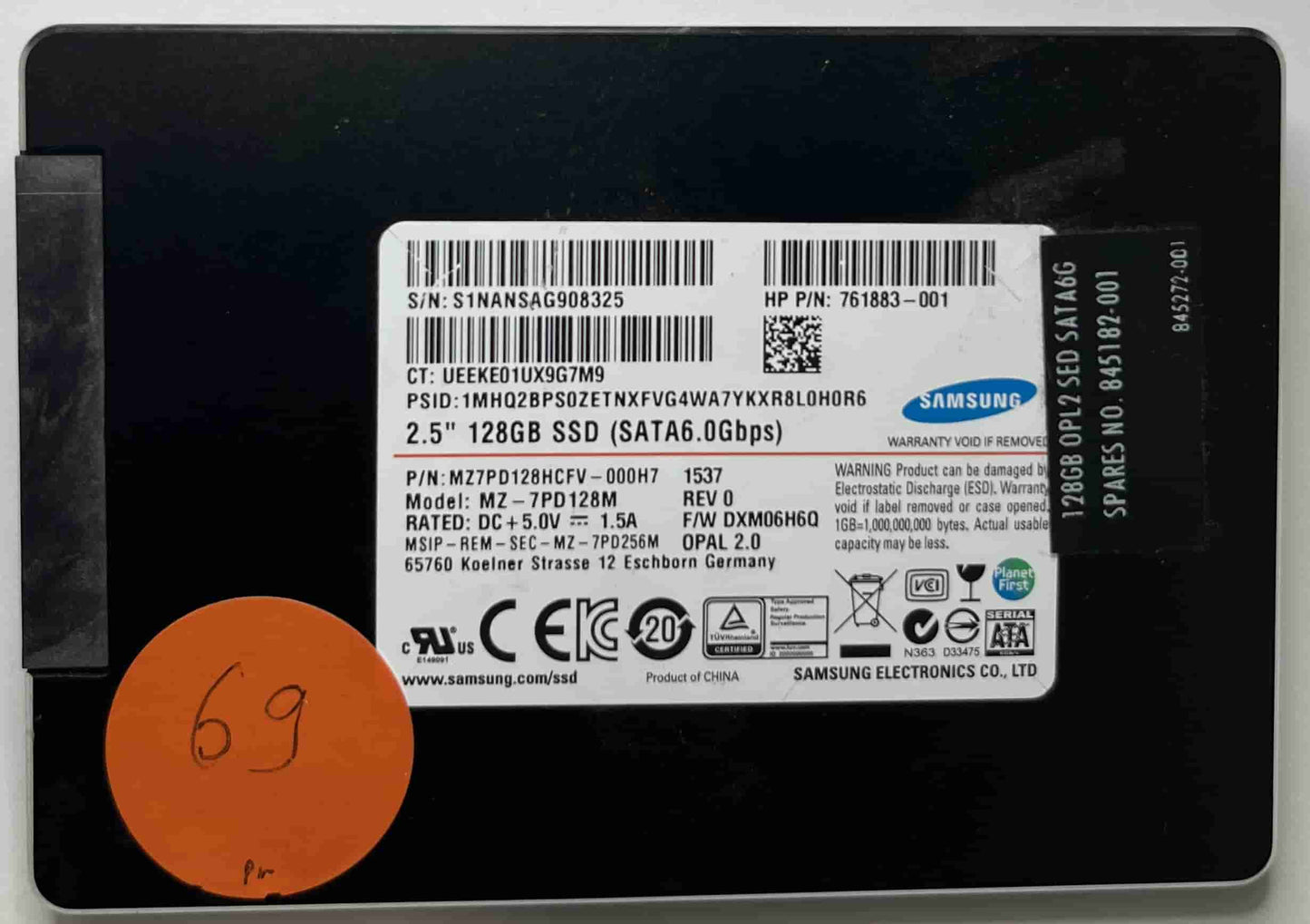 SAMSUNG MZ7PD128HCFV-000H7 MZ7PD128HCFV-000H7 (69) SSD for Sale