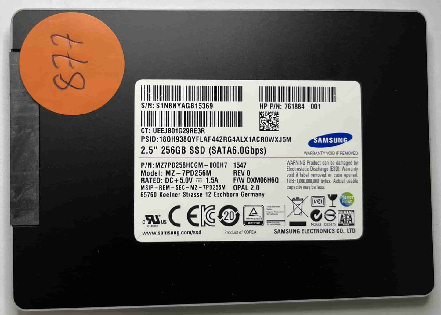 SAMSUNG MZ-7PD256M MZ7PD256HCGM-000H7 (877) SSD for Sale