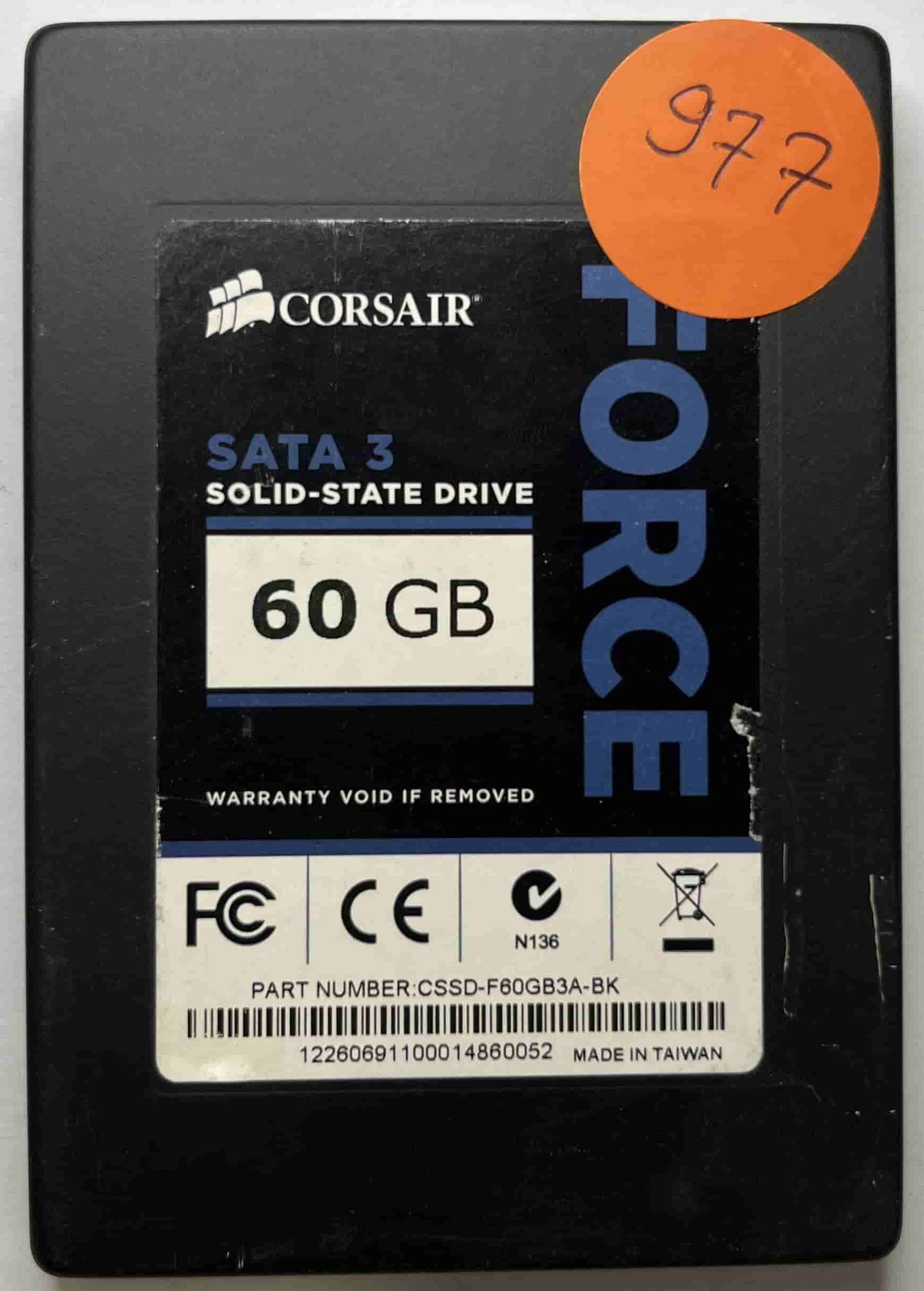 CORSAIR Force 3 CSSD-F60GB3A-BK (977) SSD for Sale