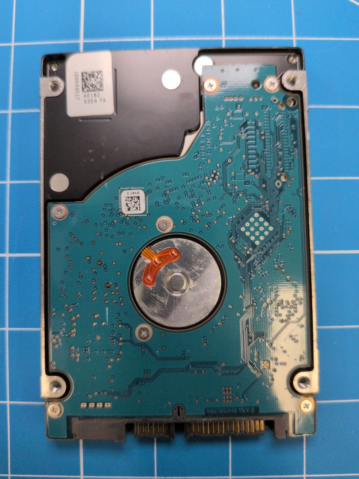 SG150 drive label (back)