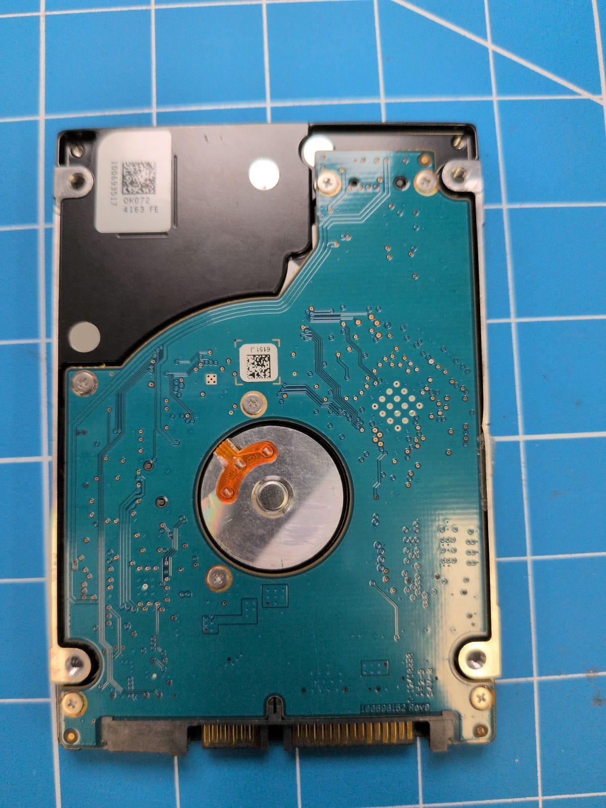 SG168 drive label (back)