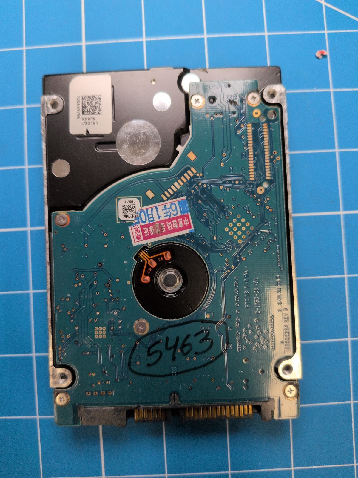 SG234 drive label (back)