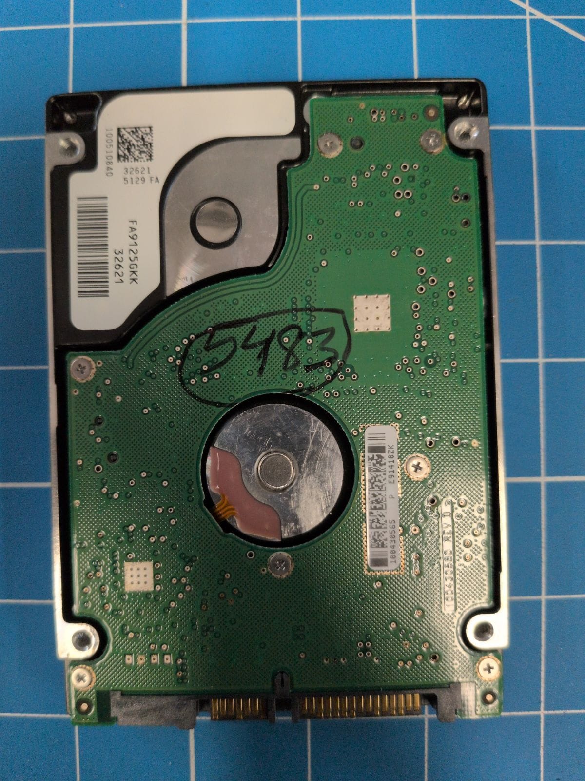 SG254 drive label (back)