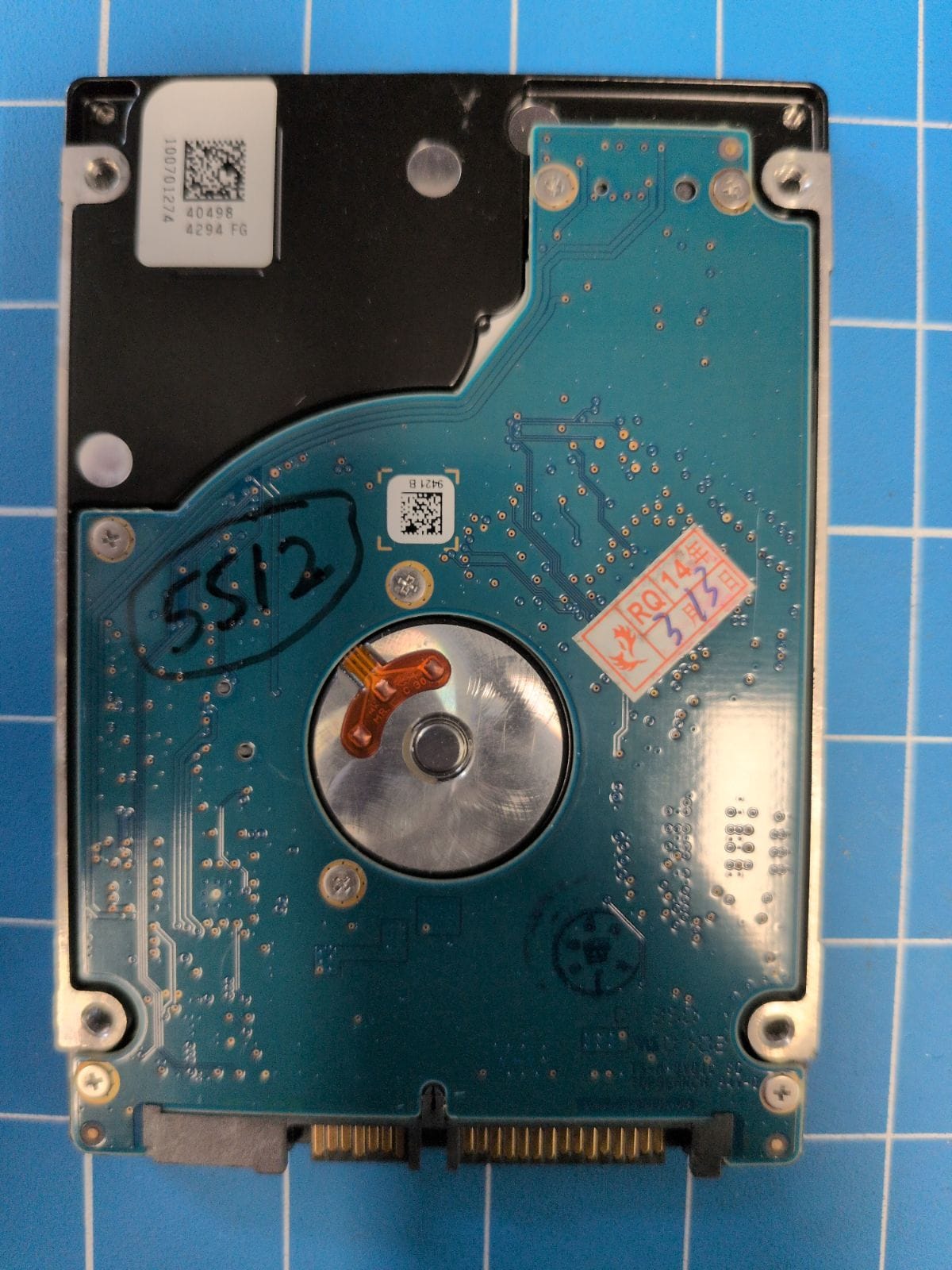 SG283 drive label (back)