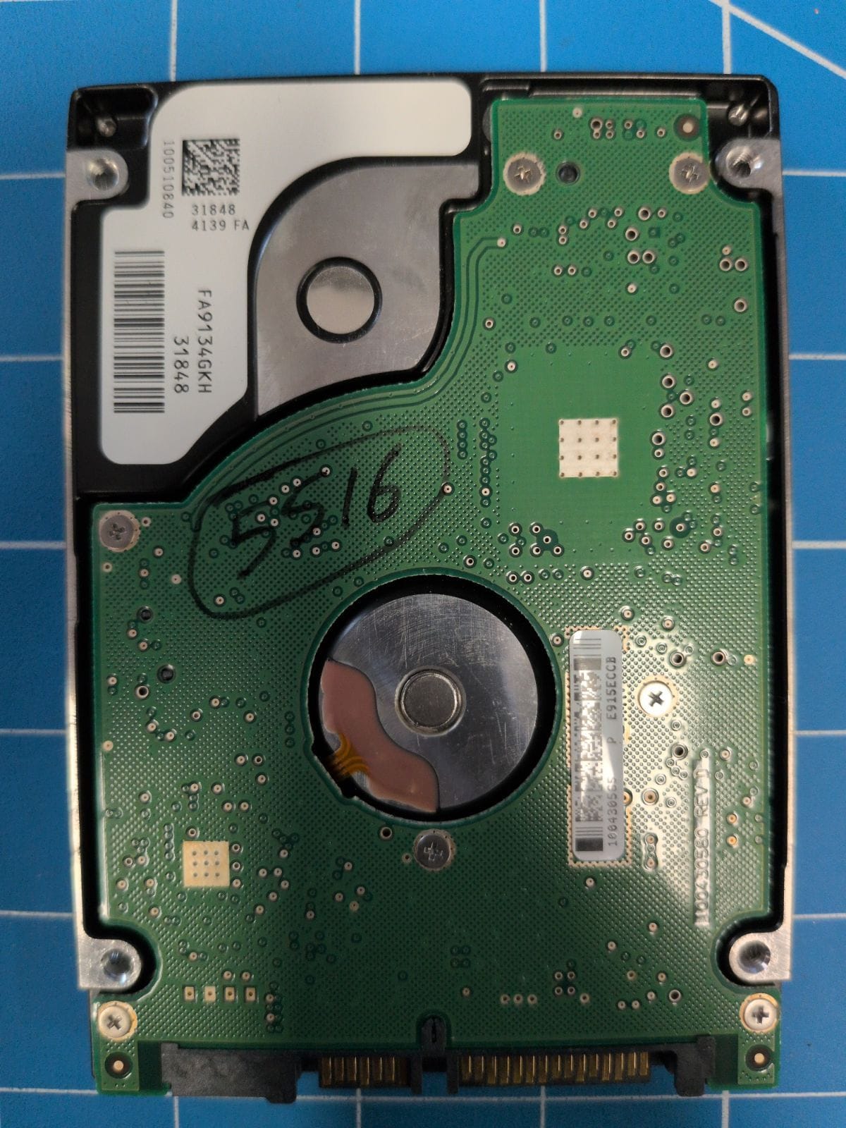 SG287 drive label (back)