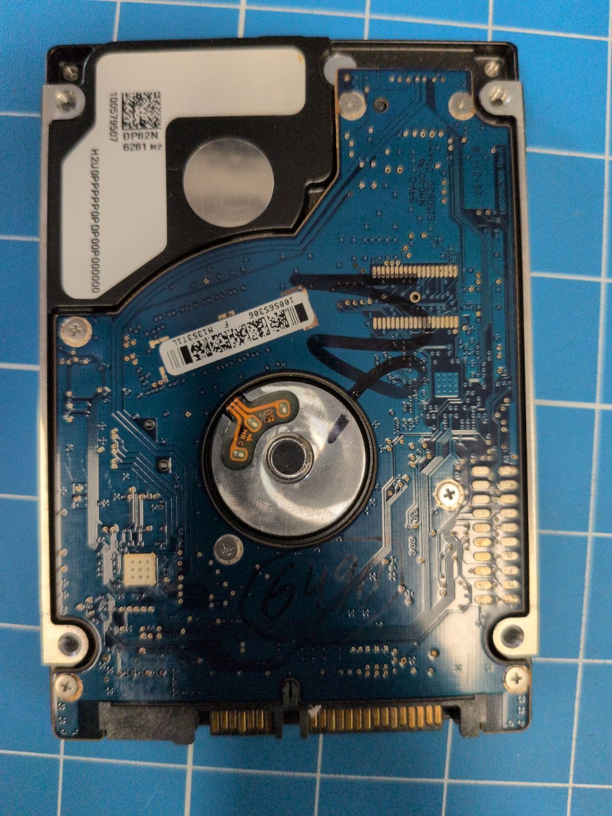 SG345 drive label (back)