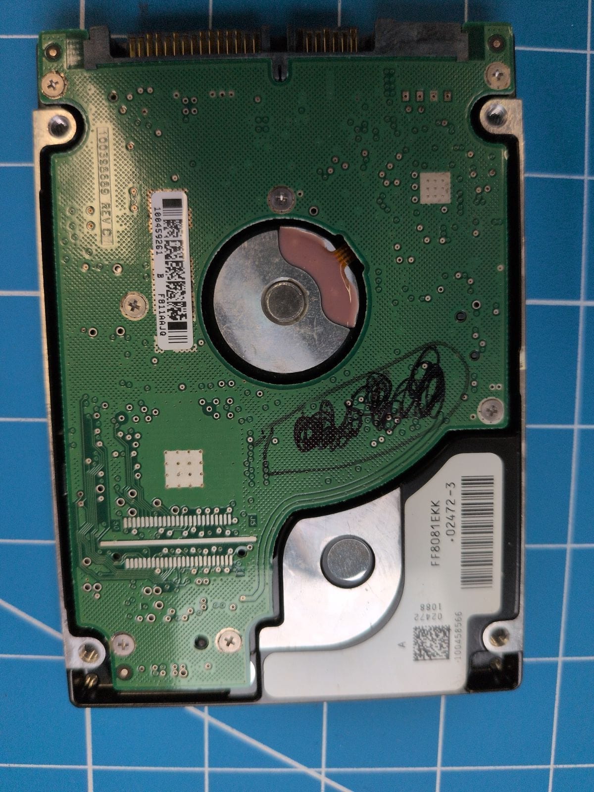 SG40 drive label (back)