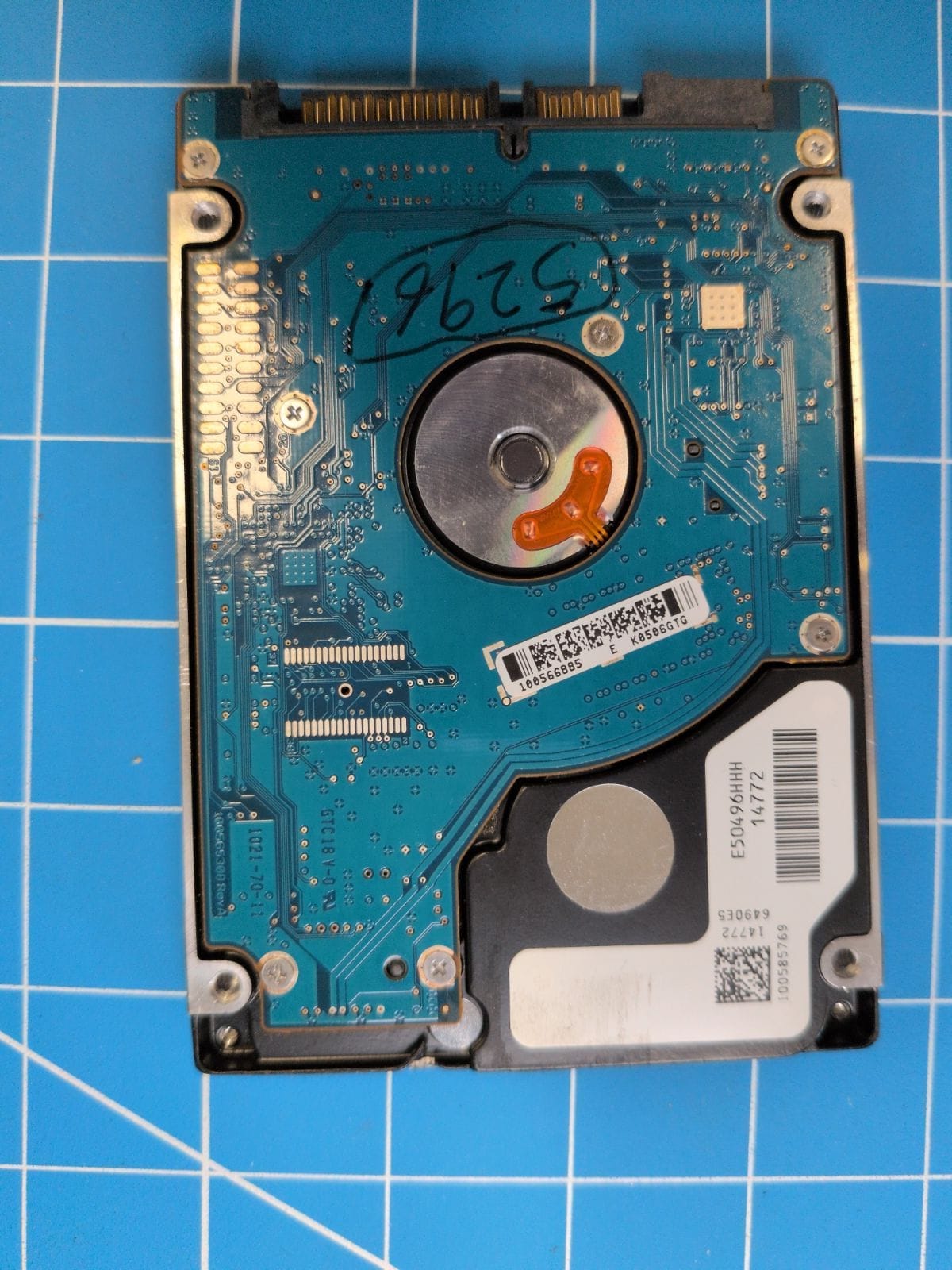 SG65 drive label (back)