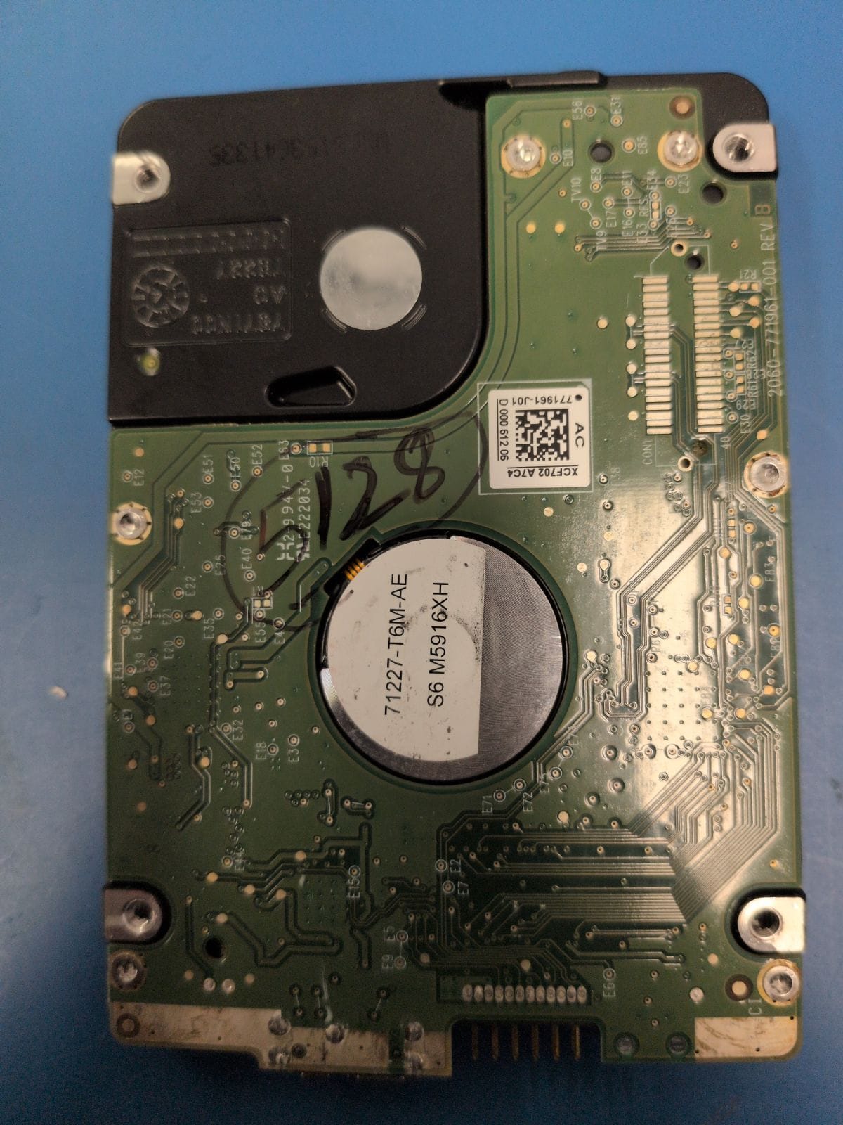 WD128 drive label (back)