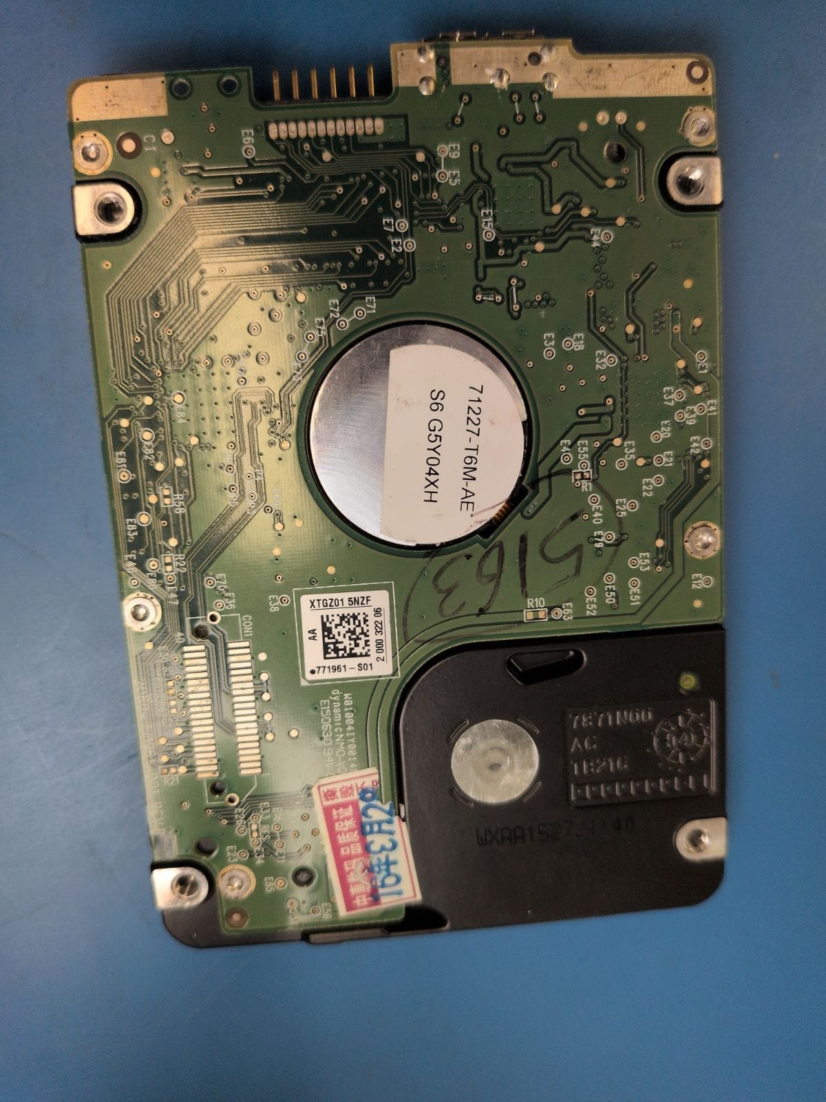 WD163 drive label (back)