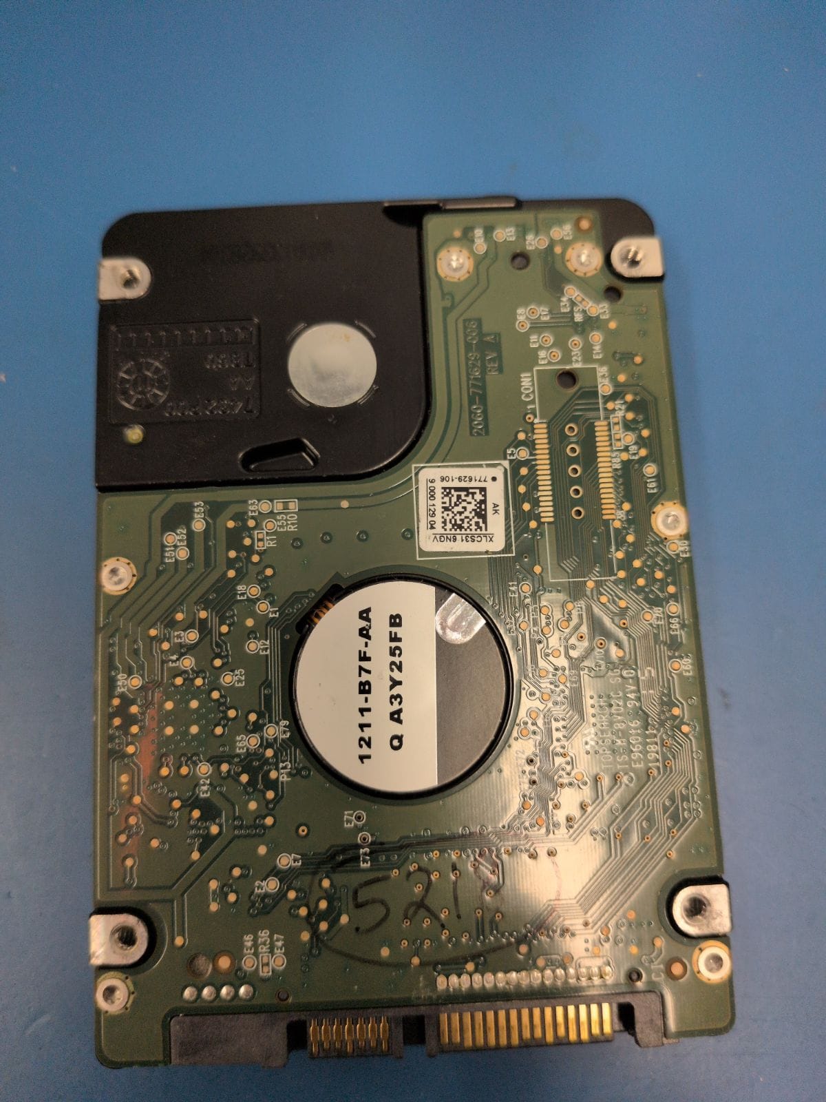 WD218 drive label (back)