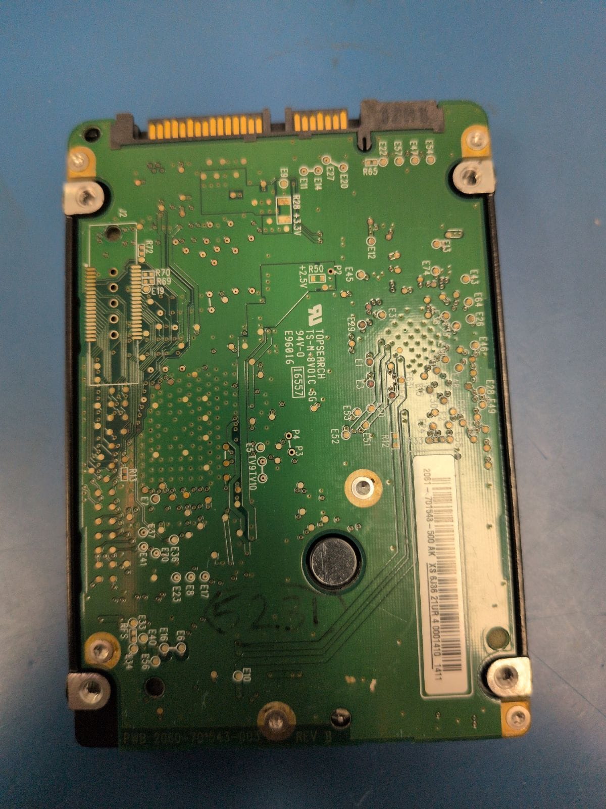 WD231 drive label (back)