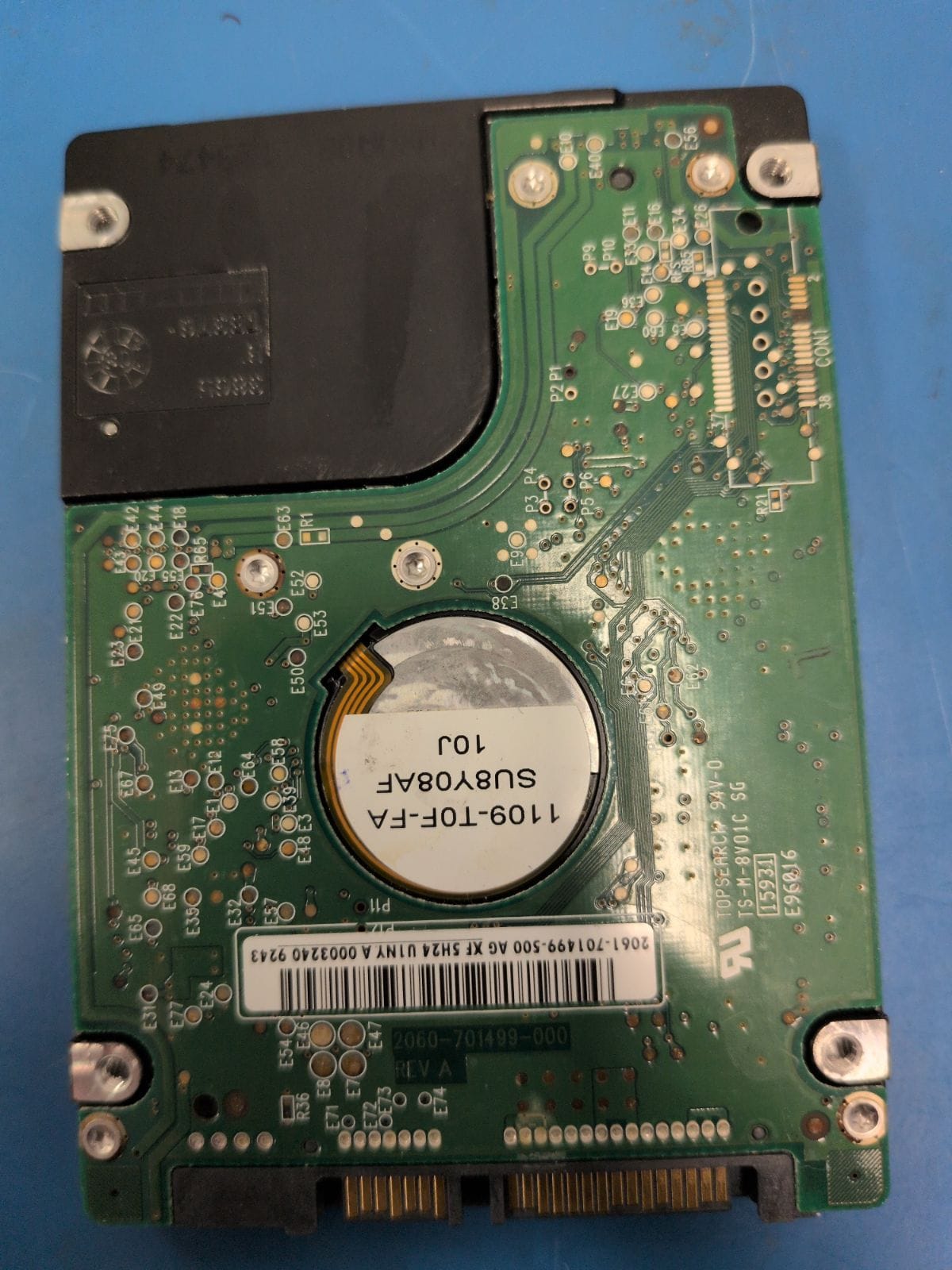 WD505 drive label (back)