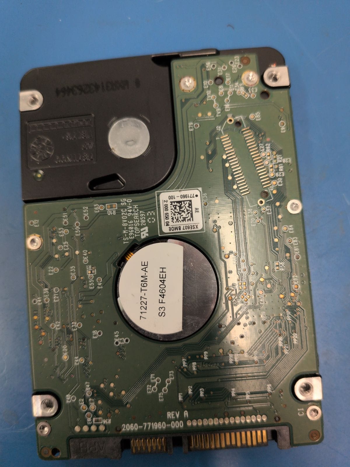 WD516 drive label (back)