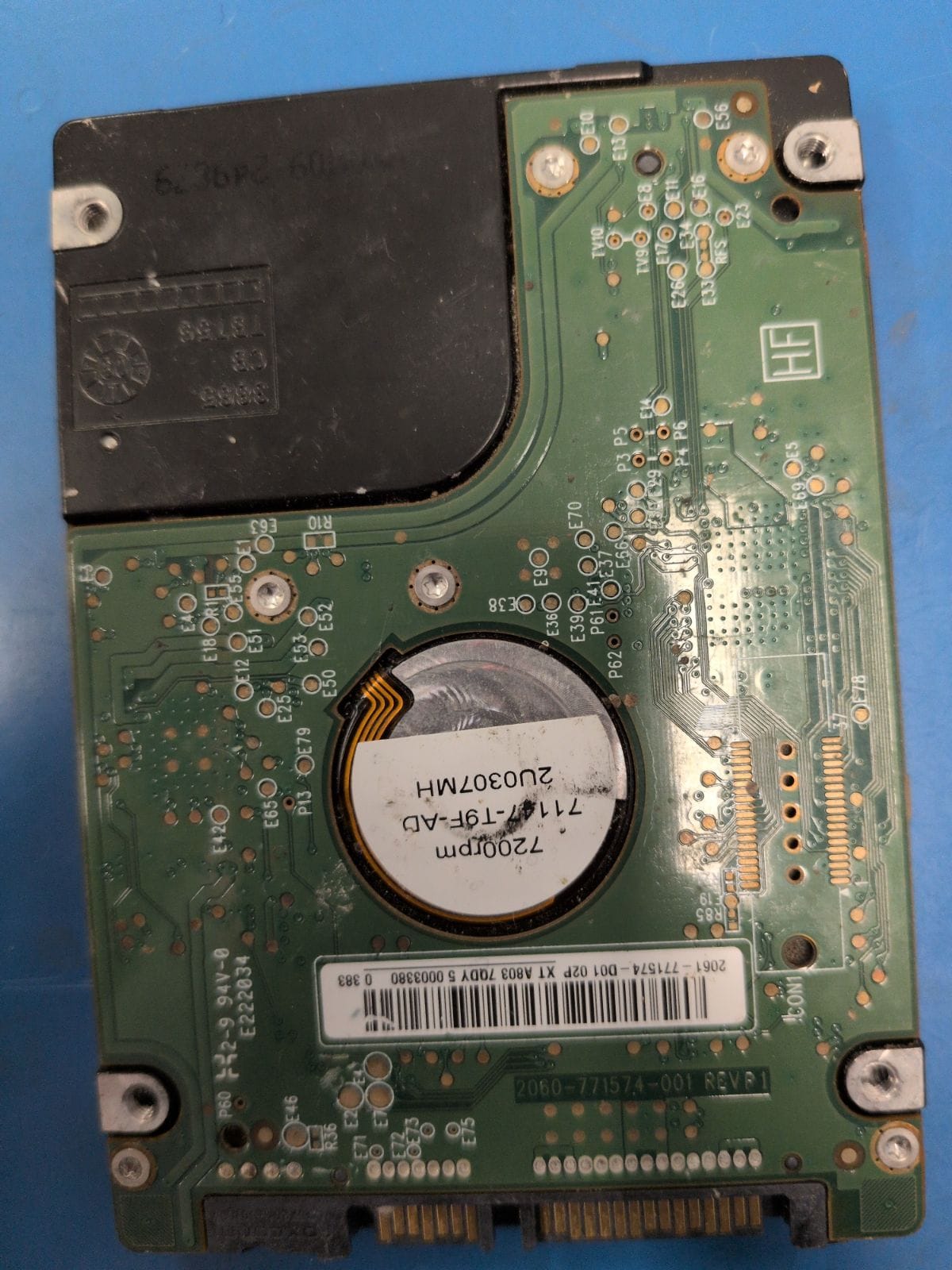 WD540 drive label (back)
