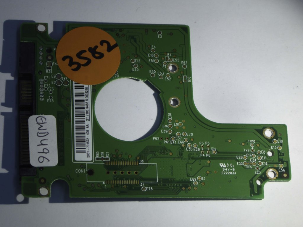 Contrôleur PCB WD5000BEVT-22ZAT0 Disques durs électroniques 2060-701572