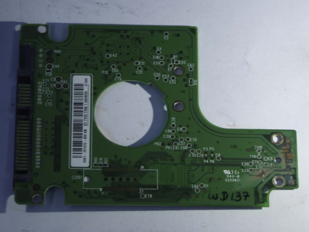 Western Digital WD5000BEVT-75ZAT0 2060-701572-002 REV A PCB for Sale