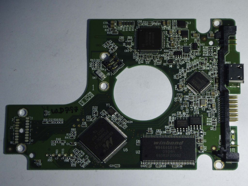 Western Digital WD5000BMVV-11A1CS0 2060-701675-001 REV P1 PCB for Sale