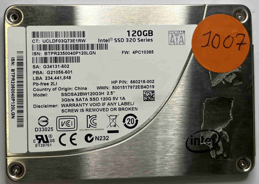 INTEL SSDSA2BW120G3H (1007) SSD for Sale