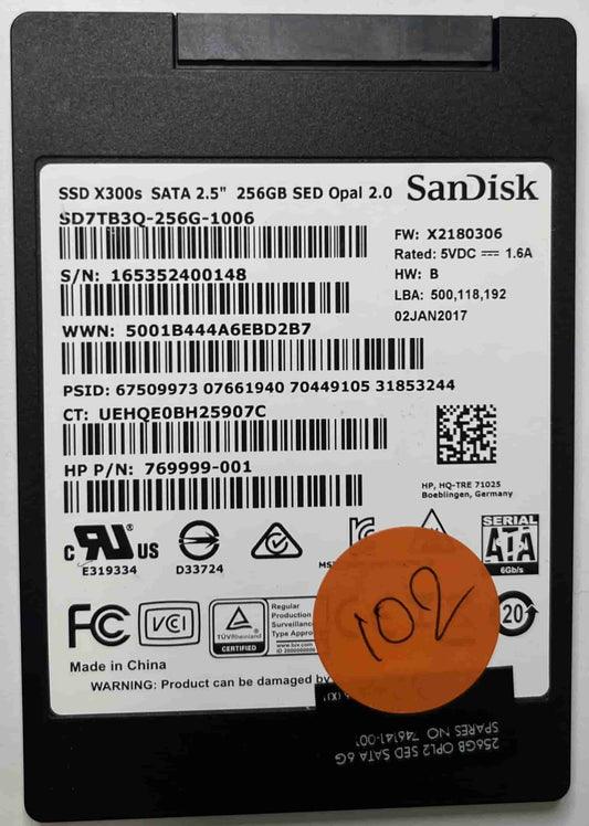 SANDISK SD7TB3Q-256G-1006 769999-001 (102) SSD for Sale