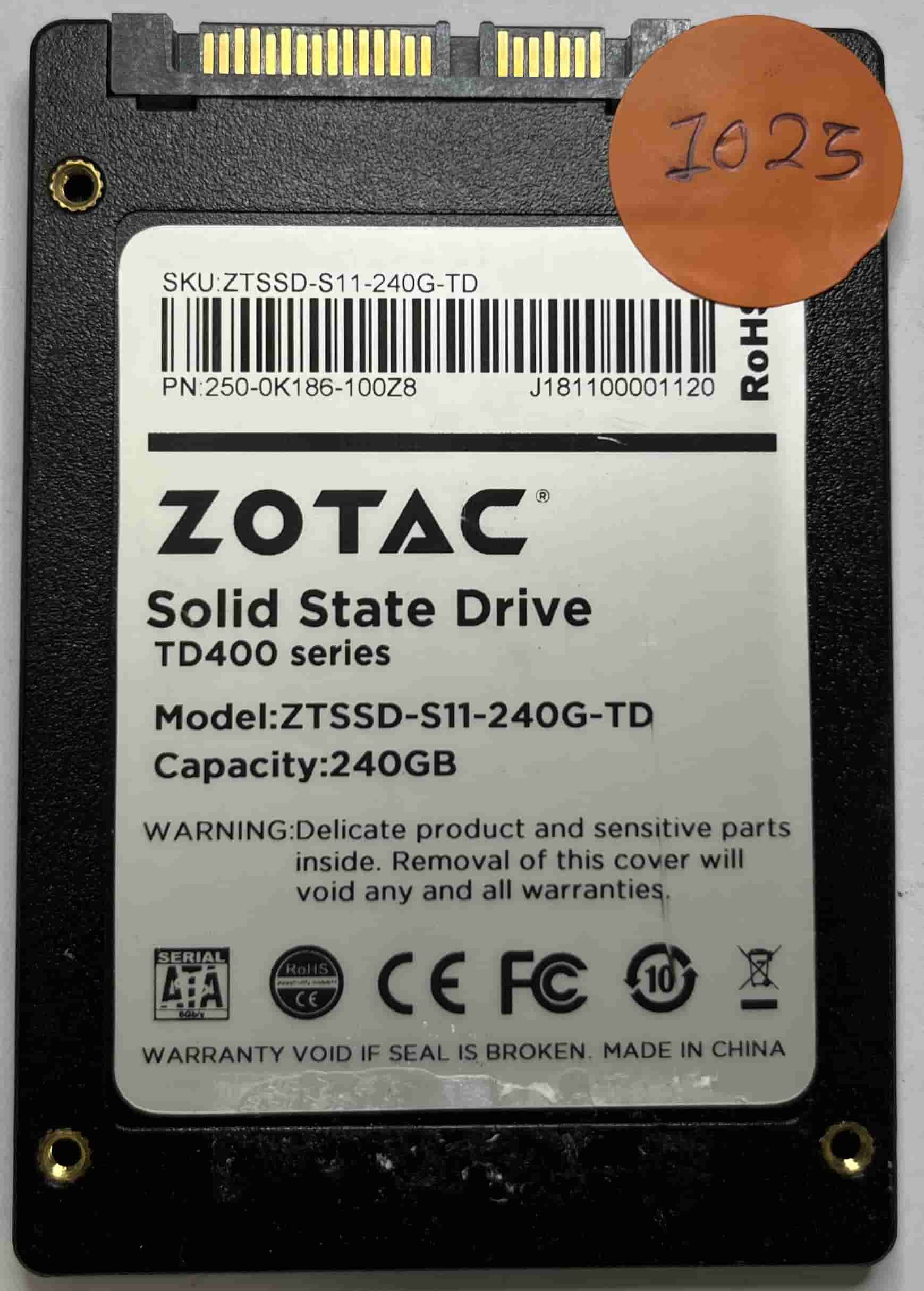 ZOTAC ZTSSD-S11-240G-TD 250-OK186-10028 (1025) SSD for Sale