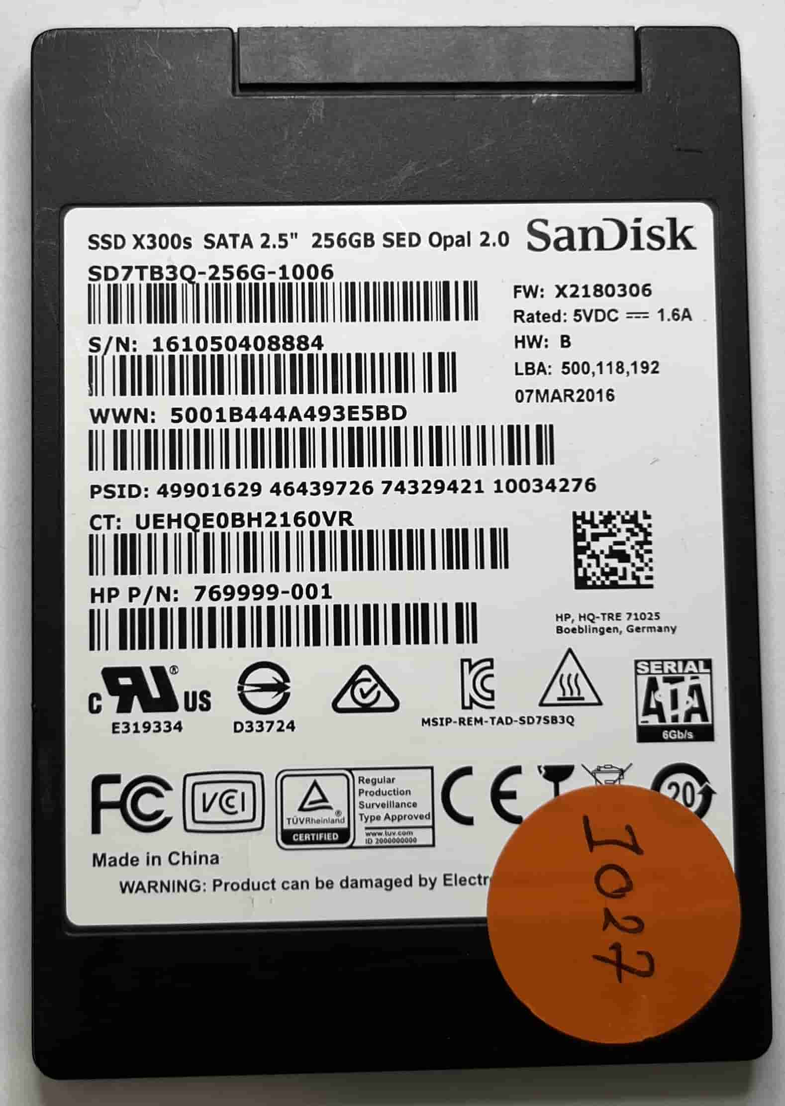 SANDISK SD7TB3Q-256G-1006 (1027) SSD for Sale