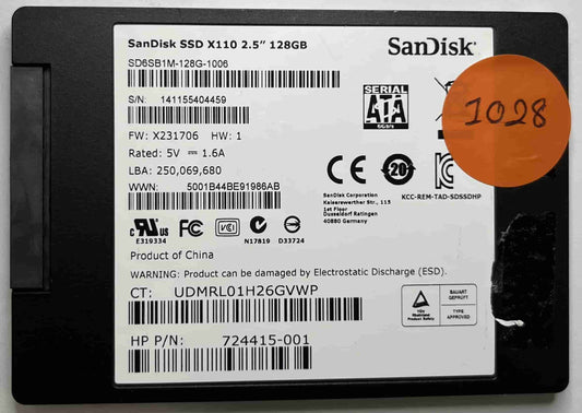 SANDISK SD6SB1M-128G-1006 (1028) SSD for Sale