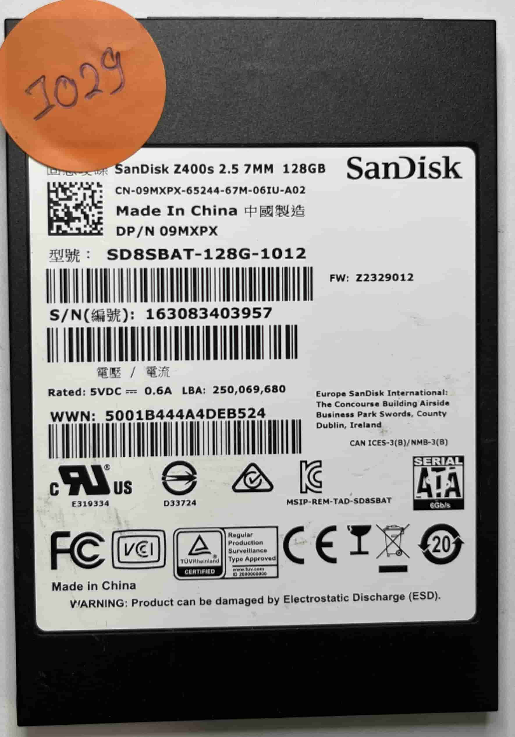 SANDISK SD8SBAT-128G-1012 (1029) SSD for Sale