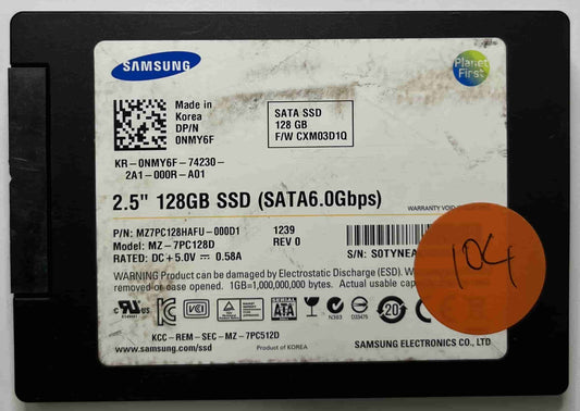 SAMSUNG MZ-7PC128D MZ7PC128HAFU (104) SSD for Sale