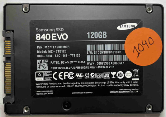 SAMSUNG MZ-7TE120 MZ7TE120HMGR (1040) SSD for Sale