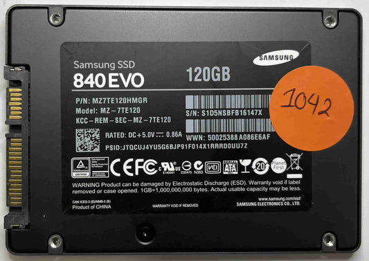SAMSUNG MZ-7TE120 MZ7TE120HMGR (1042) SSD for Sale