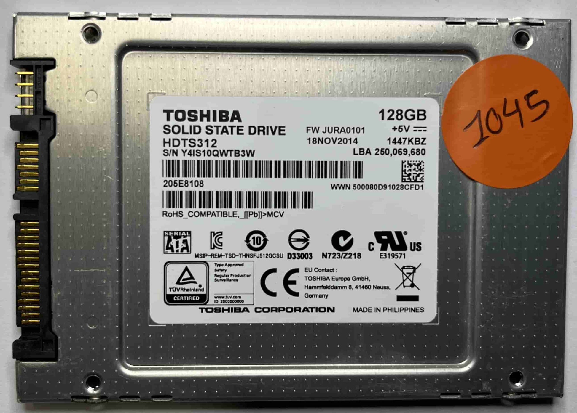 TOSHIBA THNSNJ128GCSU (1045) SSD for Sale