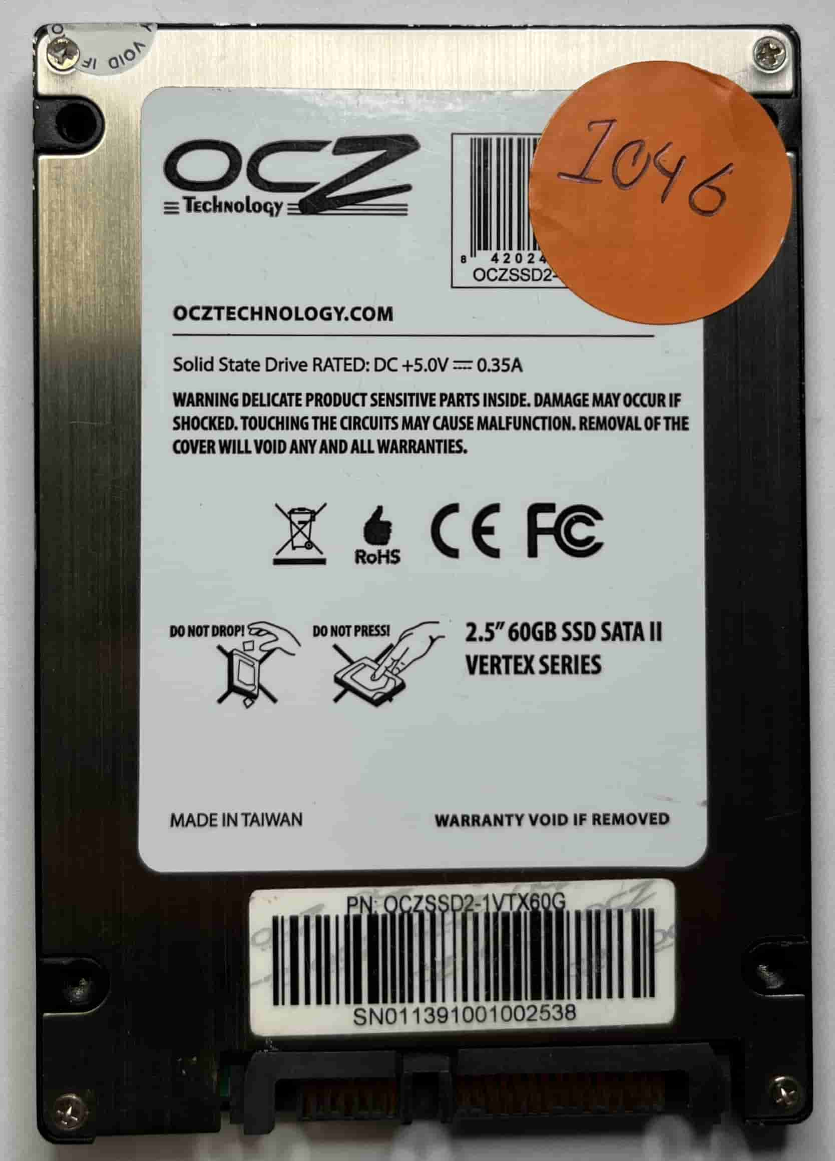 OCZ VERTEX OCZSSD2-1VTX60G (1046) SSD for Sale